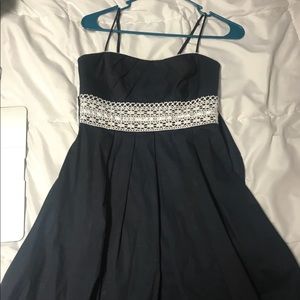 Dark blue and white dress